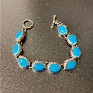Taxico genuine turquoise 950 Sterling bracelet